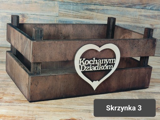 DUŻA SKRZYNKA 30X19X14 OPAKOWANIE NA PREZENT BABCIA DZIADEK OKAZJA KOSZ XXL