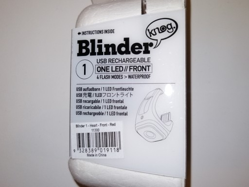 РУЧКА ПЕРЕДНЕГО ФОНАРЯ BLINDER 1 USB HEART RED -60%