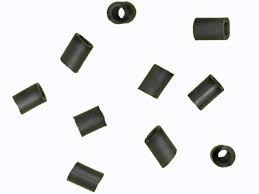 Stopery gumowe rurkowe10x7mm czarne10szt Black Cat