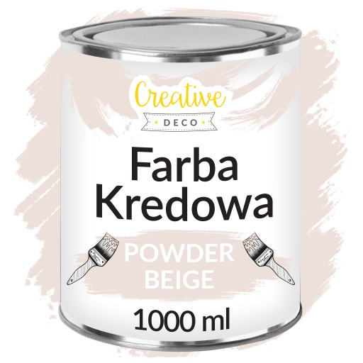 Краска меловая порошковая бежевая для обновления декора мебели из бежевого дерева, 1л