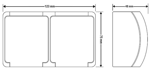 VIPALST Двойная герметичная розетка Schuko накладного монтажа с клапаном черная IP44