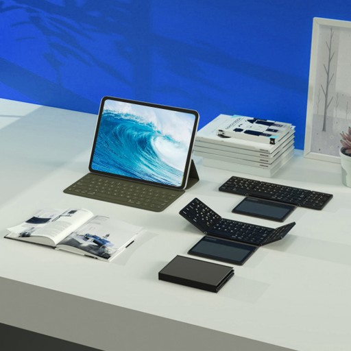 Портативная беспроводная Bluetooth-клавиатура B055 с большой сенсорной панелью