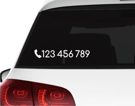 Naklejka na auto taxi szybę NUMER TELEFONU *WZORY *KOLORY *20cm