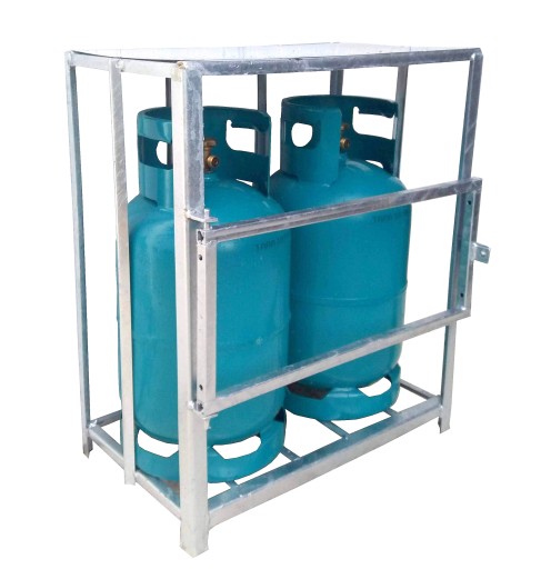 * STOJAK NA BUTLE GAZOWE 11KG KONTENER KOSZ BOX K-2 NA 2 X BUTLA GAZOWA