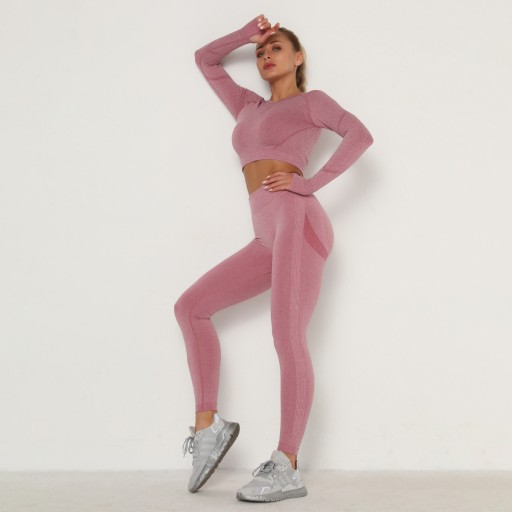 КОМПЛЕКТ из бесшовных спортивных леггинсов PUSH UP ТОП моделирования HIGH WAIST S