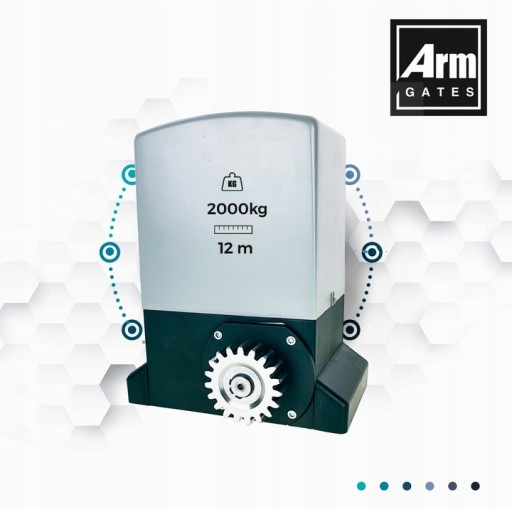 NAPĘD ZESTAW DO BRAMY PRZESUWNEJ PREMIUM ARM2000 12/2000kg 2 PILOTY