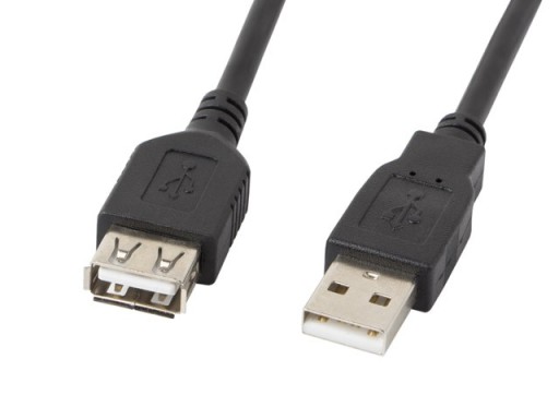 длинный удлинительный кабель USB 2.0, черный, 5 м