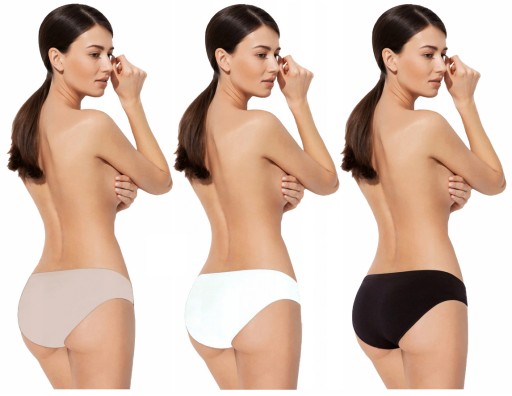 GATTA 3 SZTUKI KIKI BIKINI BIAŁE CZARNE BEŻOWE L