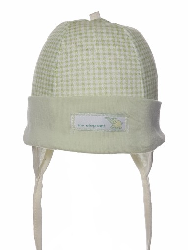 CZAPKA NIEMOWLĘCA CZAPECZKA WIĄZANA Z USZAMI BAWEŁNA 0-12 M-C MIX KOLORÓW