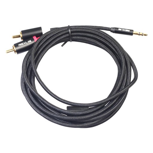 3x Kabel Audio Stereo Przewód 3.5mm Do 2 RCA Męski