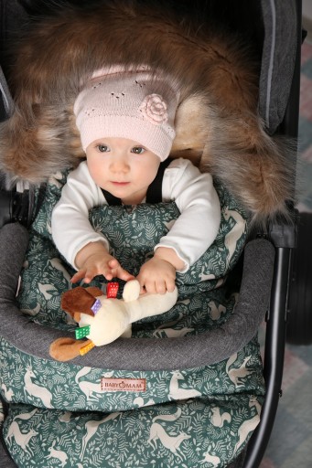 ПРЕМИУМ BABYMAM УТЕПЛЕННЫЙ СПАЛЬНЫЙ МЕШОК ДЛЯ КОЛЯСКИ, САНОК, С МЕХОМ