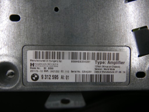 BMW F13 HI-FI УСИЛИТЕЛЬ HARMAN 9312595