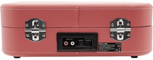 СТЕРЕО ПРОИГРЫВАТЕЛЬНЫЙ столик Чемодан ВИНТАЖ USB BLUETOOTH РОЗОВЫЙ MUSE MT-201BTP