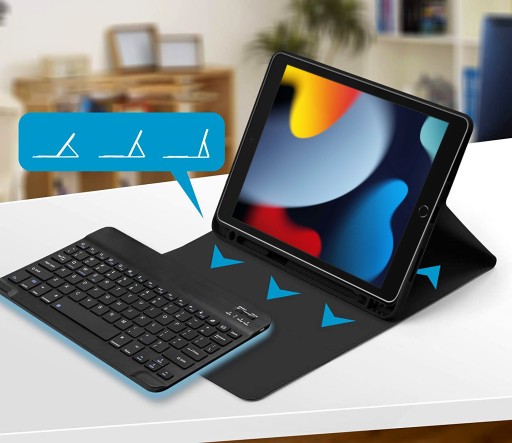 ЧЕХОЛ-КЛАВИАТУРА ДЛЯ APPLE IPAD 10,2 ДЮЙМА 9-ГО ПОКОЛЕНИЯ 2021 Г., ЧЕРНЫЙ
