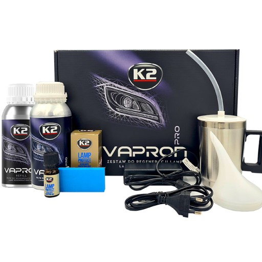 Комплект для регенерации лампы фар VAPRON K2 - чайник + заправка