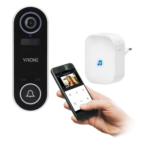 ORNO Wideodzwonek LAYO KAMERA Full HD Wifi IP65 APLIKACJA TUYA 60 Dzwonków