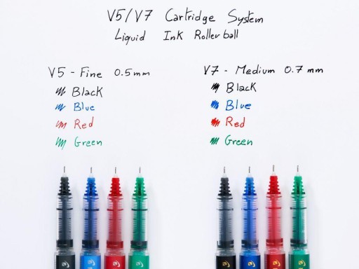 Ручка шариковая со сменными картриджами PILOT V5 Cartridge System, красная ЭКО