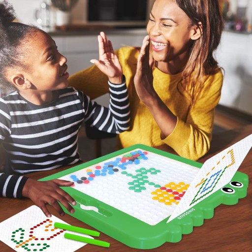 TABLICA MAGNETYCZNA DINO BOARD MOZAIKA MONTESSORI UKŁADANKA MAGPAD ZABAWKA
