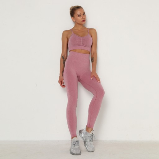 КОМПЛЕКТ из бесшовных спортивных леггинсов PUSH UP ТОП моделирования HIGH WAIST S