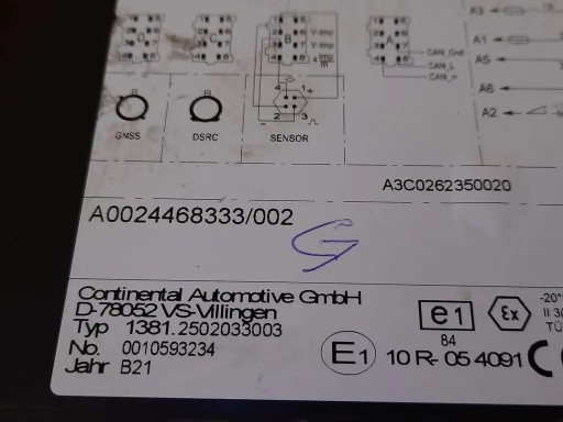 Mercedes Actros ТАХОГРАФ A0024468333