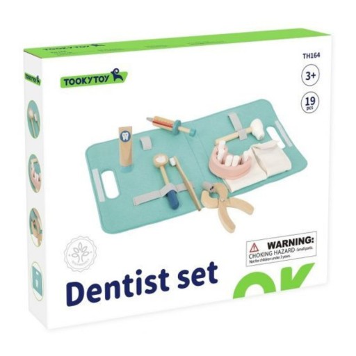 НАБОР LITTLE DENTIST ЧЕМОДАН АКСЕССУАРЫ СТОМАТОЛОГ 19 шт. FSC ТУКИ ИГРУШКА