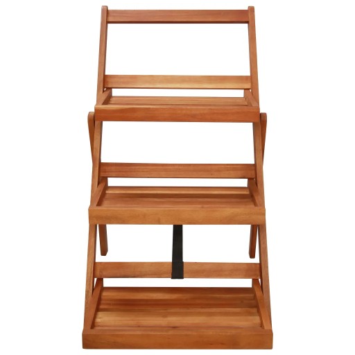 vidaXL Подставка для растений, 3 яруса, 50x63x80 см, массив акации