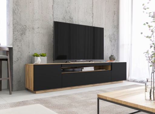 Шкаф Loft Industrial RTV, дуб черный MAT, 200 см