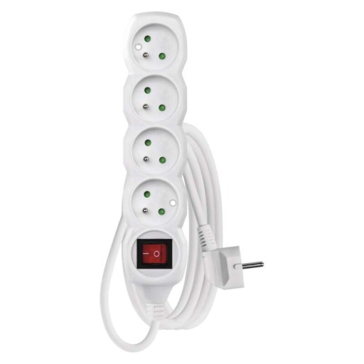 EMOS P1413 Удлинитель с выключателем, 4 розетки, 3 м