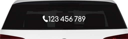 Наклейка на окно автомобиля такси НОМЕР ТЕЛЕФОНА * УЗОРЫ * ЦВЕТА * 40см