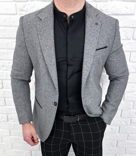Серая элегантная куртка Meska Stylovy - 60