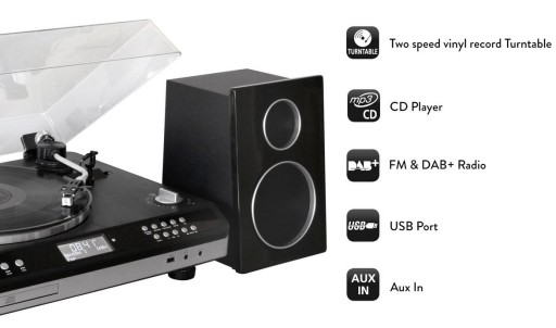 Стереосистема FM-радио DAB+ CD USB AUX Soundmaster PL979SW