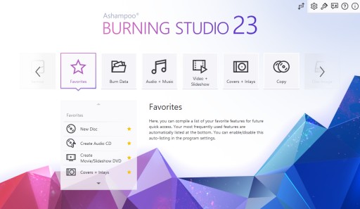 Запись дисков Studio 23 Ashampoo