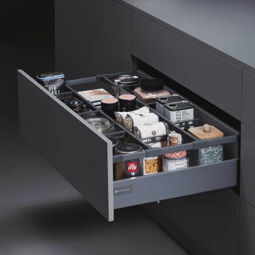 Szuflada meblowa MAGICBOX PUSH TO OPEN, L-550 H-170, antracyt
