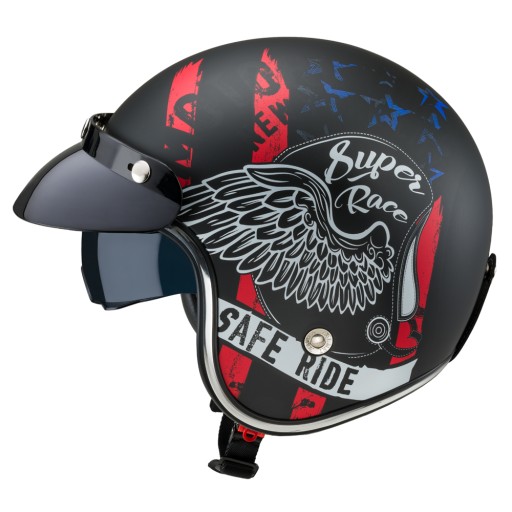 Открытый мотоциклетный шлем W-TEC Café Racer XL
