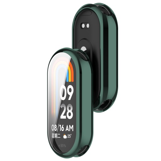 ETUI 2W1 Z OSŁONĄ NA EKRAN DO SMARTBAND XIAOMI MI BAND 8 / NFC - ZIELONY