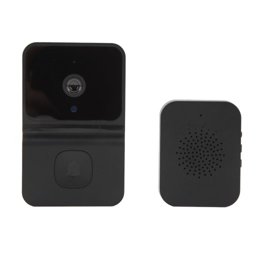 Inteligentny dzwonek do drzwi czarny 1080P WiFi
