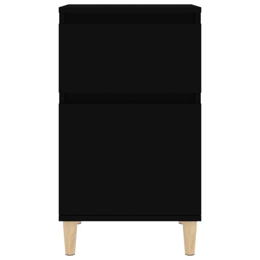 vidaXL Тумбочка прикроватная черная 40x35x70 см