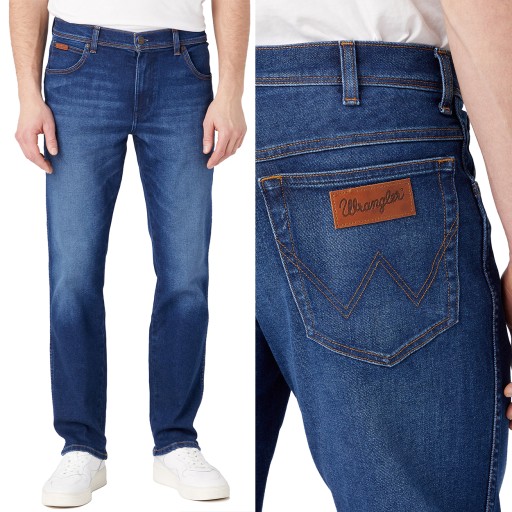 Wrangler TEXAS SLIM Star Man 365WARM DOPASOWANE SPODNIE JEANSOWE W30 L32