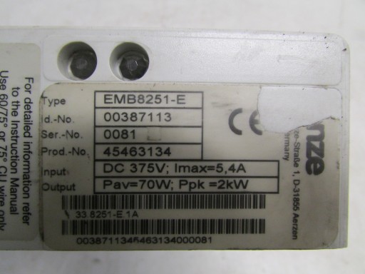 Moduł hamowania LENZE EMB8251-E