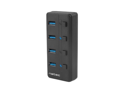 Natec 4x USB 3.0 Mantis 2 USB-концентратор с переключателем + блок питания
