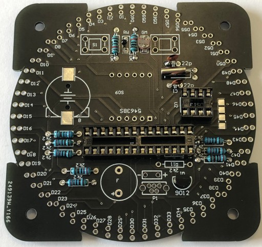 Zegar BLACK Led term, alarm, data +OBUDOWA DIY KIT