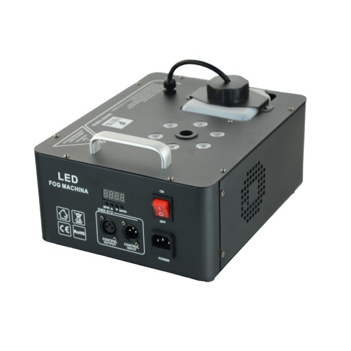 Вертикальный дымогенератор со светодиодной подсветкой RGB 1200Вт, пульт DMX /Firefog+ жидкость 1л