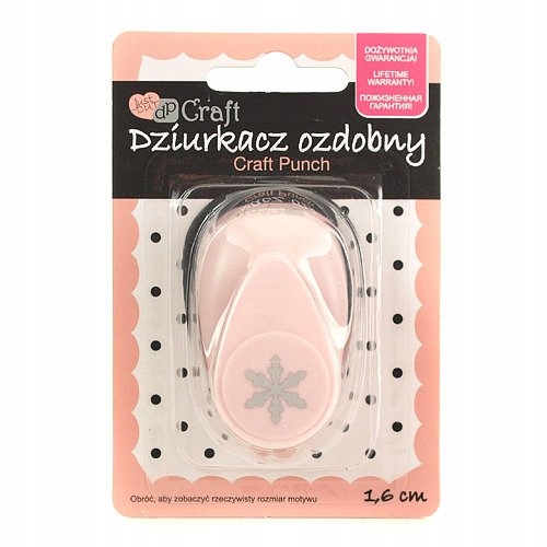 DZIURKACZ OZDOBNY 1,6CM ŚNIEŻYNKA 059 DPCRAFT