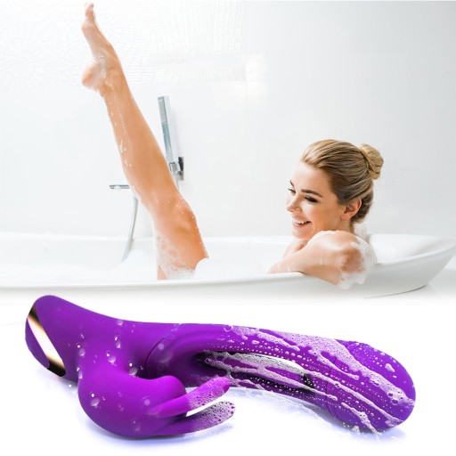 ВИБРАТОР BUNNY DILDO ВИБРАТОР 3 В 1 ВИБРАЦИОННЫЙ МАССАЖЕР С ХЛЕПАЮЩИМ ЯЗЫКОМ