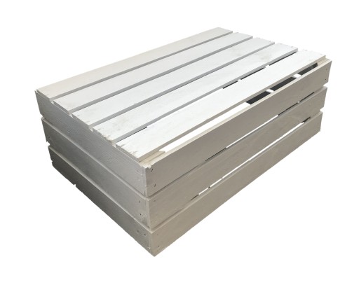 ДЕРЕВЯННАЯ КОРОБКА декоративная белая 60x40x21