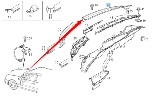 PODSZYBIE MERCEDES E W210 PLASTIK POD WYCIERACZKĄ