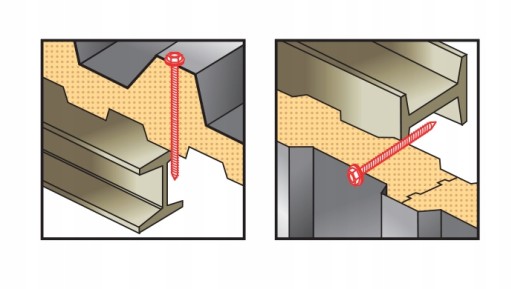 Wkręty do płyty warstwowej 130 mm RAL 9010 100 szt. do metalu Etanco GTR12