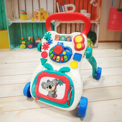 CHODZIK PCHACZ EDUKACYJNY INTERAKTYWNY PANEL telefon znikopis 3W1 DZIECI