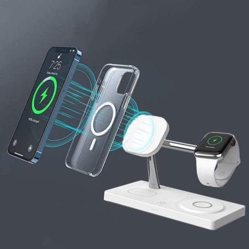 Зарядная станция 6 в 1 для Apple Watch Airpods iPhone Samsung Galaxy Watch Buds
