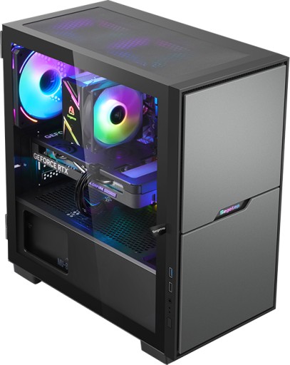 КОРПУС USB 3.0 С ЛОГОТИПОМ RGB НА петлях СТЕКЛО ДЛЯ ИГРОВ + 1x ВЕНТИЛЯТОР RGB